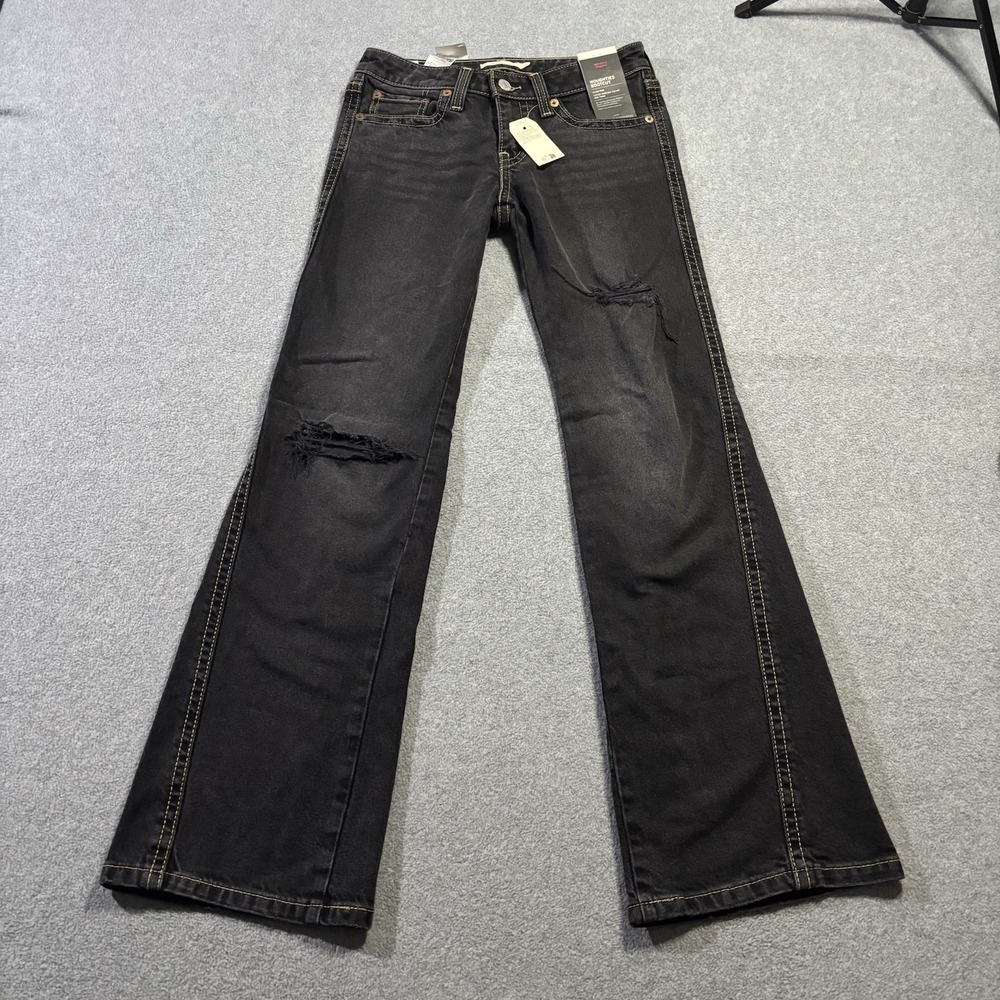 Levi's Premium Noughties Bootcut Jeans NWT Black Low Rise Flap Pocket 27x32
